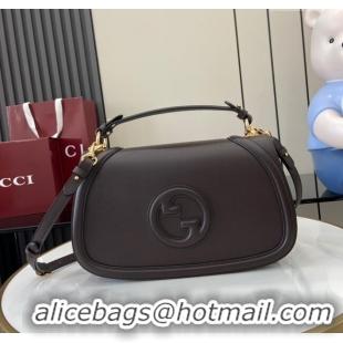 Market Sells Gucci Blondie Large Top Handle Bag 815716 Coffee Smooth Leather 2024