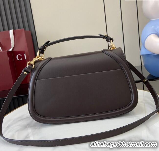 Market Sells Gucci Blondie Large Top Handle Bag 815716 Coffee Smooth Leather 2024