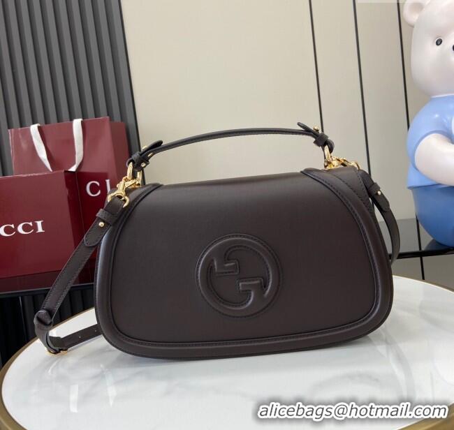 Market Sells Gucci Blondie Large Top Handle Bag 815716 Coffee Smooth Leather 2024