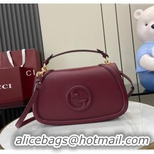 Buy Wholesale Gucci Blondie Large Top Handle Bag 815716 Burgundy Smooth Leather 2024