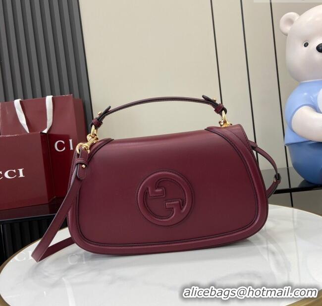 Buy Wholesale Gucci Blondie Large Top Handle Bag 815716 Burgundy Smooth Leather 2024
