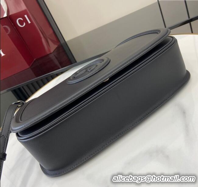 New Design Gucci Blondie Large Top Handle Bag 815716 Black Smooth Leather 2024