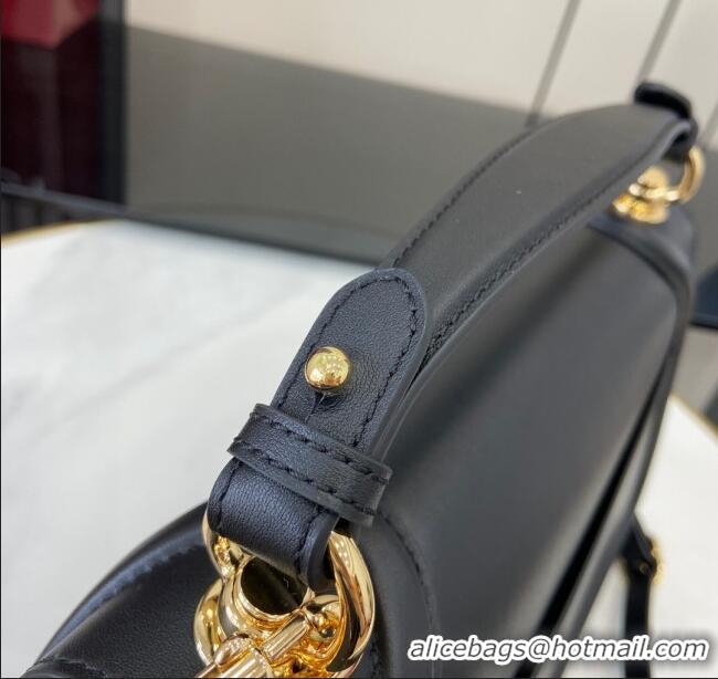 New Design Gucci Blondie Large Top Handle Bag 815716 Black Smooth Leather 2024