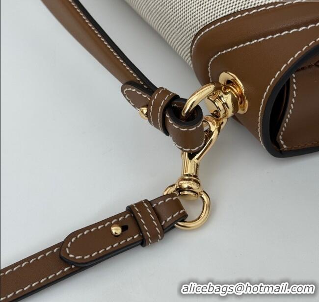 Original Cheap Gucci Blondie Large Top Handle Bag 815716 Brown/White Canvas 2024