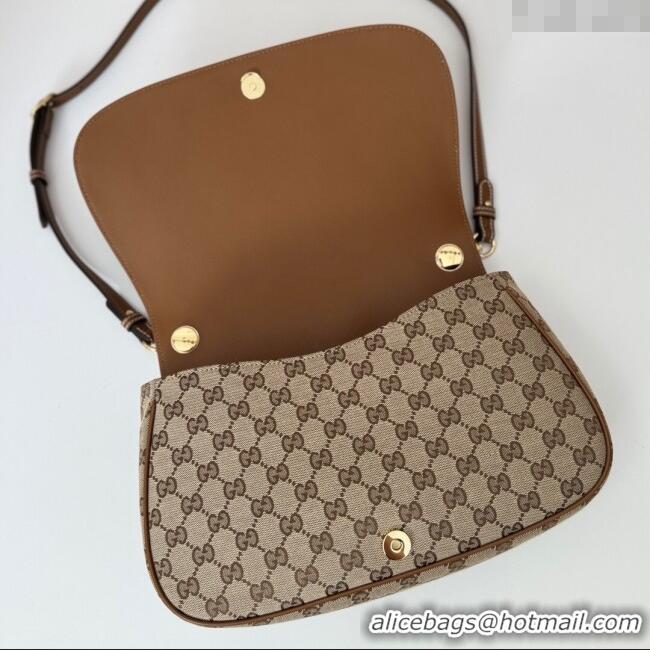 New Design Gucci Blondie Large Top Handle Bag 815716 Brown/GG Canvas 2024