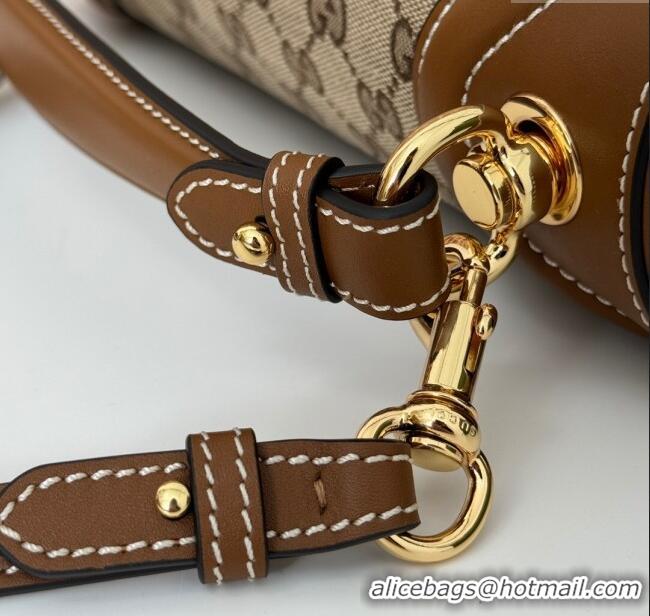 New Design Gucci Blondie Large Top Handle Bag 815716 Brown/GG Canvas 2024