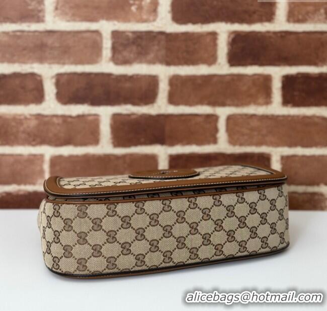 New Design Gucci Blondie Large Top Handle Bag 815716 Brown/GG Canvas 2024
