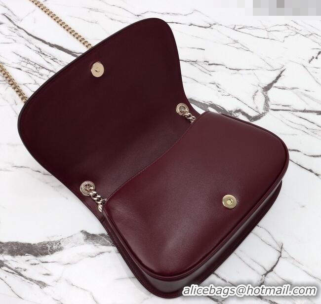 Hot Style Gucci Blondie Suede Small Shoulder Bag 815715 Burgundy/Red 2024