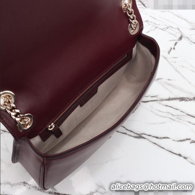 Hot Style Gucci Blondie Suede Small Shoulder Bag 815715 Burgundy/Red 2024