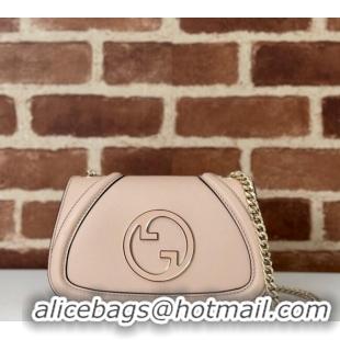 Classic Cheap Gucci Blondie Mini Shoulder Bag in Leather 815711 Light Pink 2024