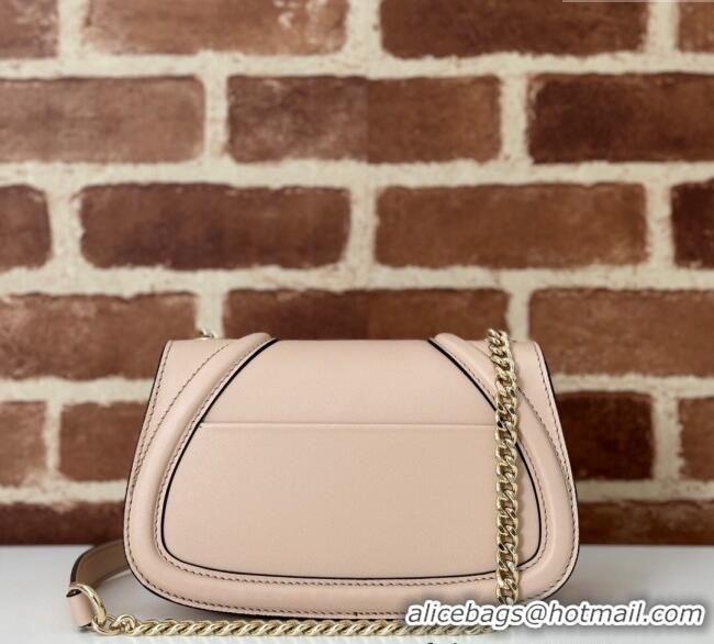 Classic Cheap Gucci Blondie Mini Shoulder Bag in Leather 815711 Light Pink 2024