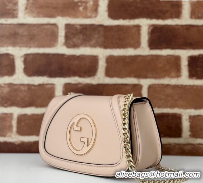 Classic Cheap Gucci Blondie Mini Shoulder Bag in Leather 815711 Light Pink 2024