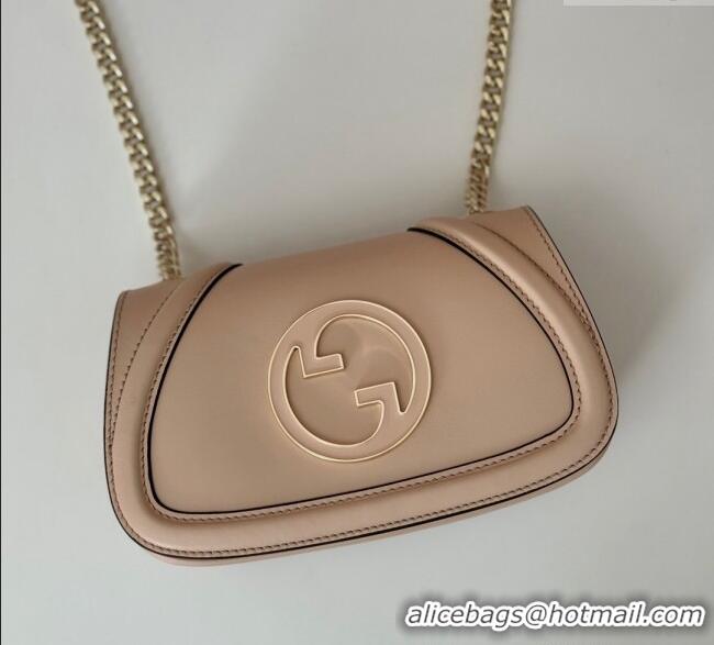 Classic Cheap Gucci Blondie Mini Shoulder Bag in Leather 815711 Light Pink 2024