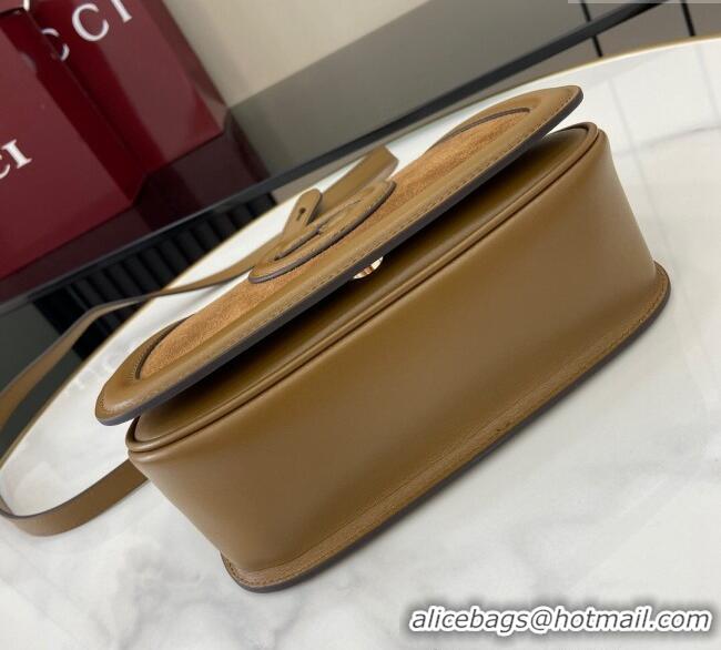 Modern Classic Gucci Blondie Small Shoulder bag in Suede 815700 Light Brown 2024