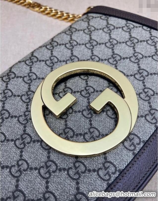 Best Price Gucci Blondie GG Canvas Shoulder Bag with Interlocking G 699268 Brown 2024