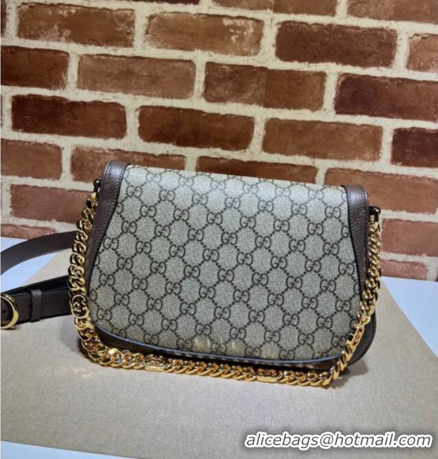 Best Price Gucci Blondie GG Canvas Shoulder Bag with Interlocking G 699268 Brown 2024