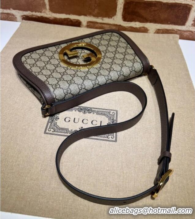 Best Price Gucci Blondie GG Canvas Shoulder Bag with Interlocking G 699268 Brown 2024