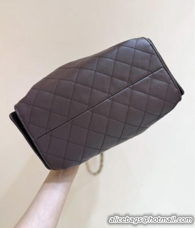 Buy Discount Chanel 25 Small Handbag in Grained Calfskin AS5293 Dark Coffee 2025 Top Quality