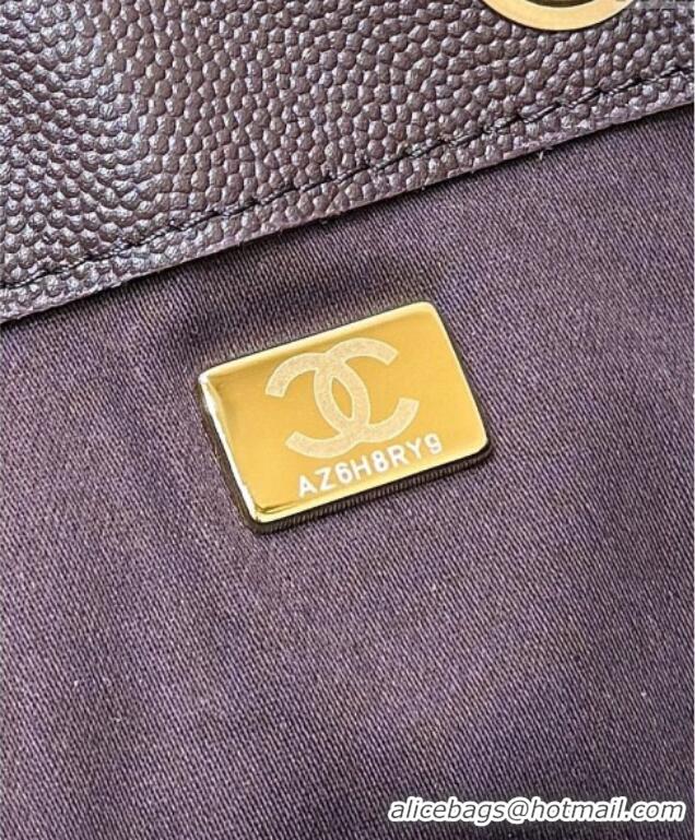 Buy Discount Chanel 25 Small Handbag in Grained Calfskin AS5293 Dark Coffee 2025 Top Quality