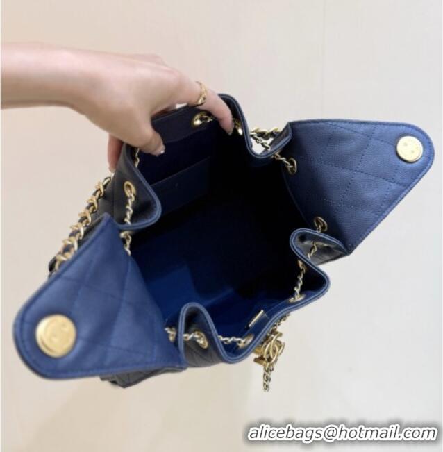 Grade Design Chanel 25 Small Handbag in Grained Calfskin AS5293 Deep Blue 2025 Top Quality
