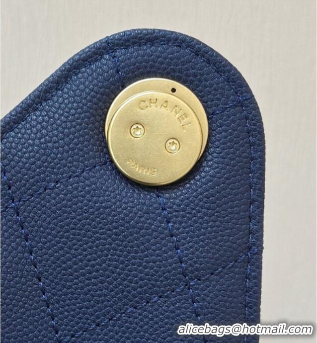 Grade Design Chanel 25 Small Handbag in Grained Calfskin AS5293 Deep Blue 2025 Top Quality
