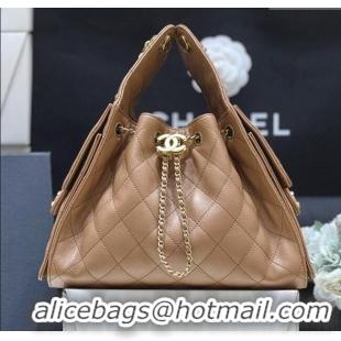 Promotional Chanel 25 Small Handbag in Grained Calfskin AS5293 Caramel 2025 Top Quality