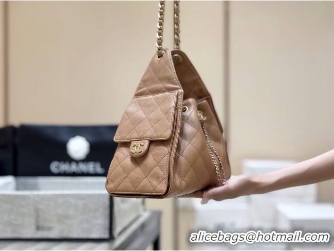 Promotional Chanel 25 Small Handbag in Grained Calfskin AS5293 Caramel 2025 Top Quality