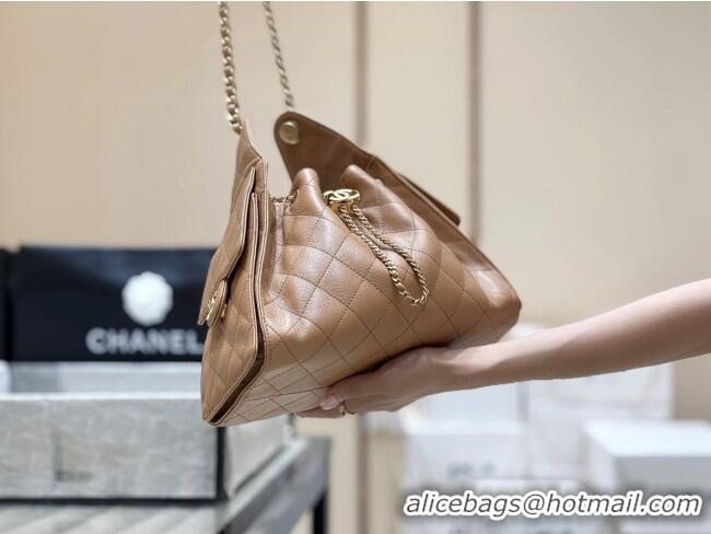 Promotional Chanel 25 Small Handbag in Grained Calfskin AS5293 Caramel 2025 Top Quality