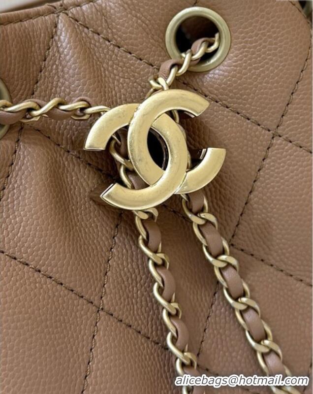 Promotional Chanel 25 Small Handbag in Grained Calfskin AS5293 Caramel 2025 Top Quality