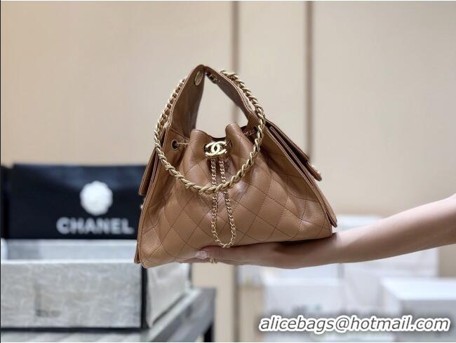 Promotional Chanel 25 Small Handbag in Grained Calfskin AS5293 Caramel 2025 Top Quality