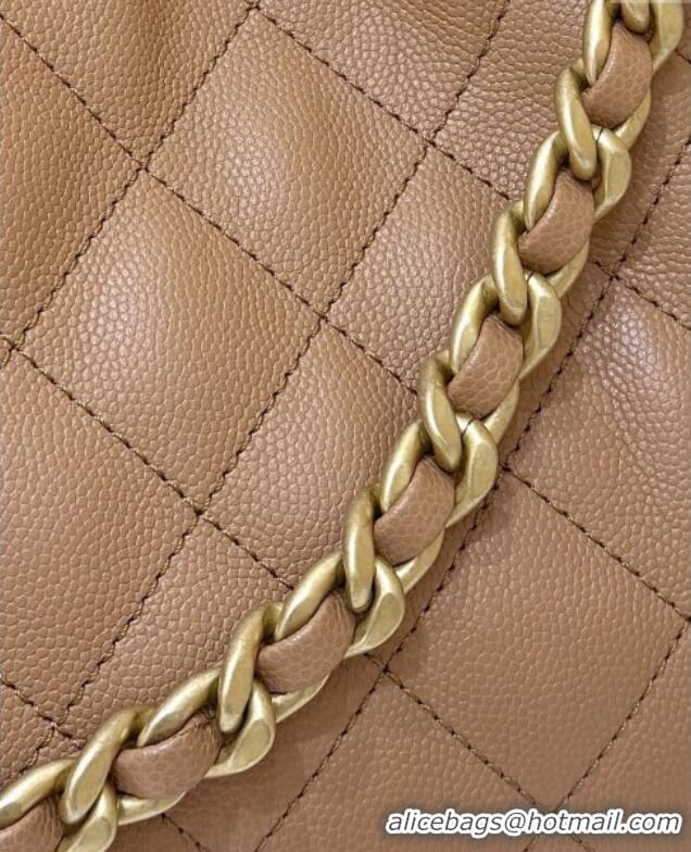 Promotional Chanel 25 Small Handbag in Grained Calfskin AS5293 Caramel 2025 Top Quality