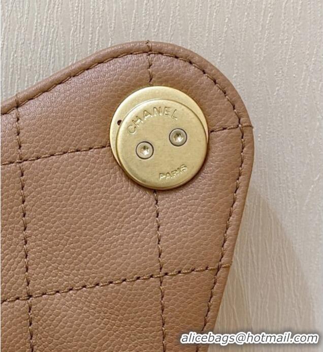 Promotional Chanel 25 Small Handbag in Grained Calfskin AS5293 Caramel 2025 Top Quality