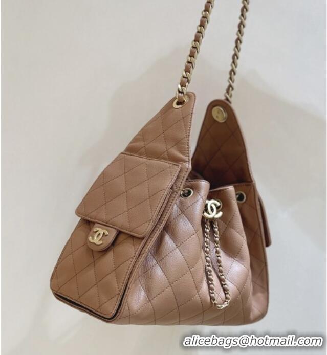 Promotional Chanel 25 Small Handbag in Grained Calfskin AS5293 Caramel 2025 Top Quality