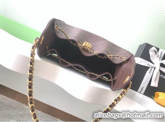 Shop Discount Chanel 25 Small Handbag in Grained Calfskin AS5293 Dark Coffee 2025