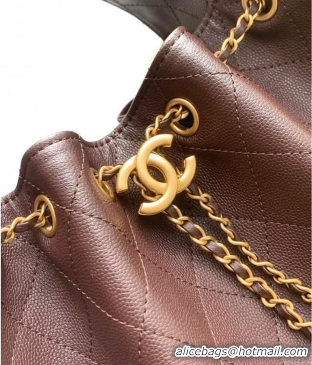 Shop Discount Chanel 25 Small Handbag in Grained Calfskin AS5293 Dark Coffee 2025