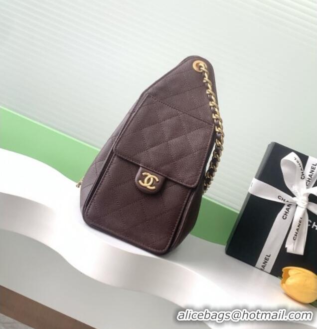Shop Discount Chanel 25 Small Handbag in Grained Calfskin AS5293 Dark Coffee 2025