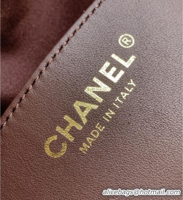 Shop Discount Chanel 25 Small Handbag in Grained Calfskin AS5293 Dark Coffee 2025