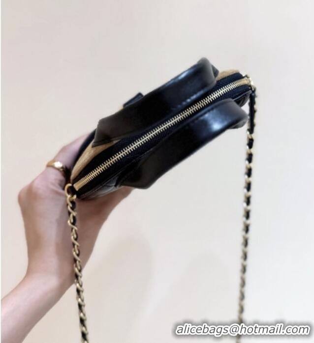 Well Crafted Chanel Suede & Lambskin Clutch with Chain AP4742 Black/Brown 2025 Top Quality