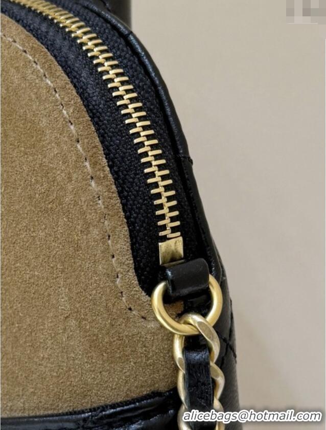 Well Crafted Chanel Suede & Lambskin Clutch with Chain AP4742 Black/Brown 2025 Top Quality