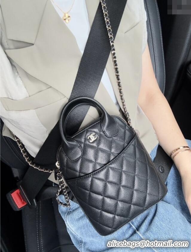 Most Popular Chanel Grained Calfskin Clutch with Chain AP4742 Black 2025 Top Quality