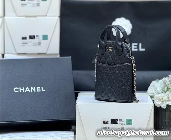 Most Popular Chanel Grained Calfskin Clutch with Chain AP4742 Black 2025 Top Quality