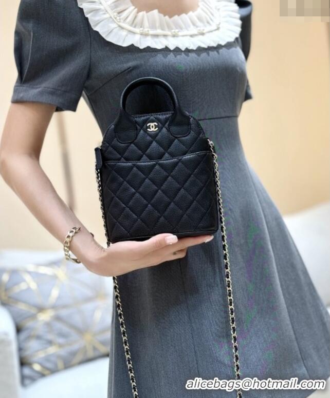 Most Popular Chanel Grained Calfskin Clutch with Chain AP4742 Black 2025 Top Quality