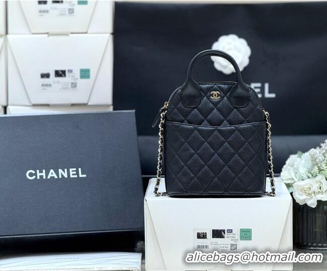 Most Popular Chanel Grained Calfskin Clutch with Chain AP4742 Black 2025 Top Quality