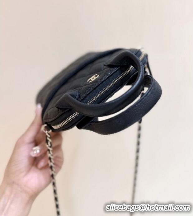 Most Popular Chanel Grained Calfskin Clutch with Chain AP4742 Black 2025 Top Quality