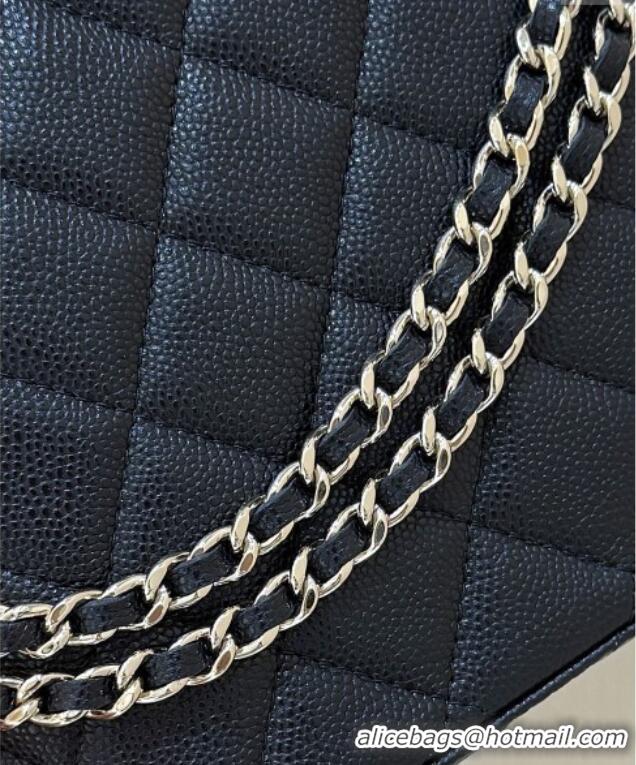 Most Popular Chanel Grained Calfskin Clutch with Chain AP4742 Black 2025 Top Quality