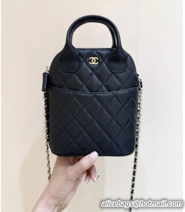Most Popular Chanel Grained Calfskin Clutch with Chain AP4742 Black 2025 Top Quality