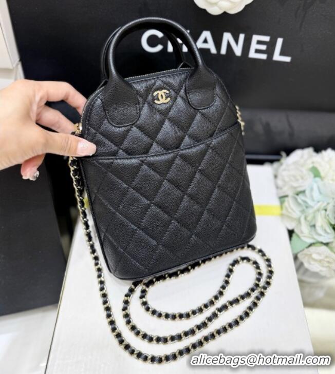 Most Popular Chanel Grained Calfskin Clutch with Chain AP4742 Black 2025 Top Quality