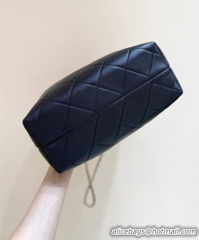 Trendy Design Chanel Suede Calfskin & Shiny Lambskin Shopping Bag AS5636 Black/Brown 2025 Top Quality