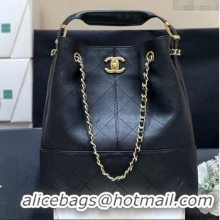 Famous Brand Chanel Calfskin Shopping Bag AS5636 Black 2025 Top Quality