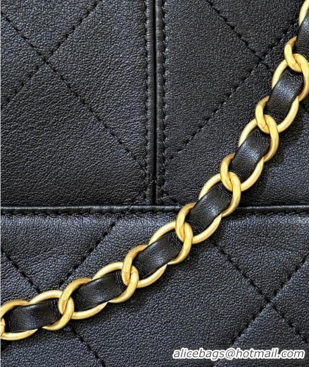 Famous Brand Chanel Calfskin Shopping Bag AS5636 Black 2025 Top Quality